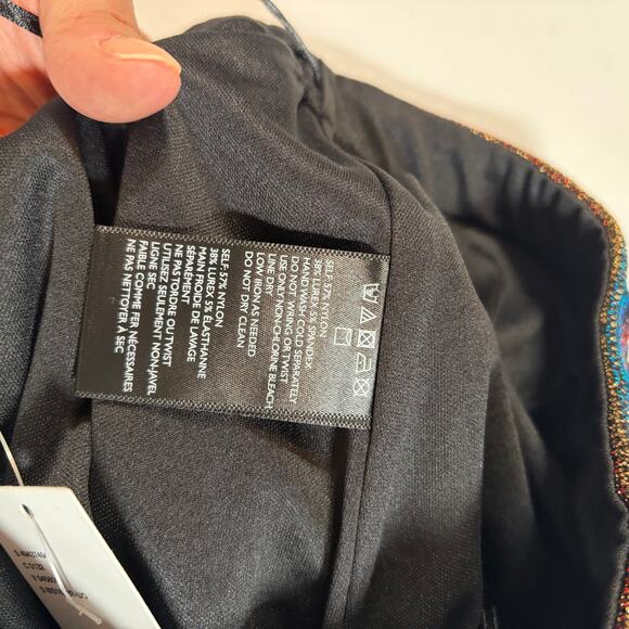 Urban Outfitters NWT mini skirt. Rainbow sparkly stripes. Knit. Size S - Picture 4 of 5